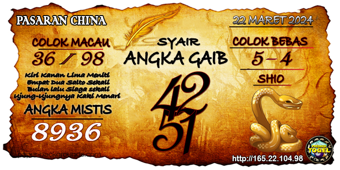 Prediksi Togel China Jumat 22 Maret 2024