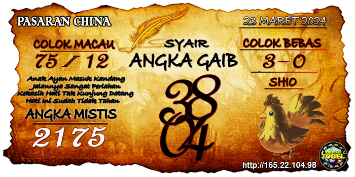 Prediksi Togel China Sabtu 23 Maret 2024