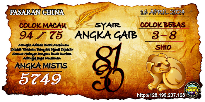 Prediksi Togel China Selasa 16 April 2024