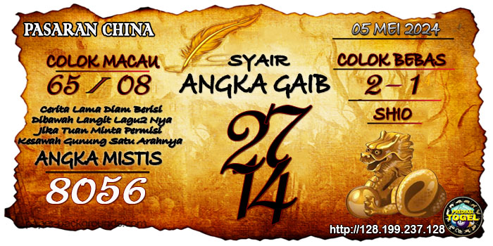 Prediksi Togel China Minggu 05 Mei 2024