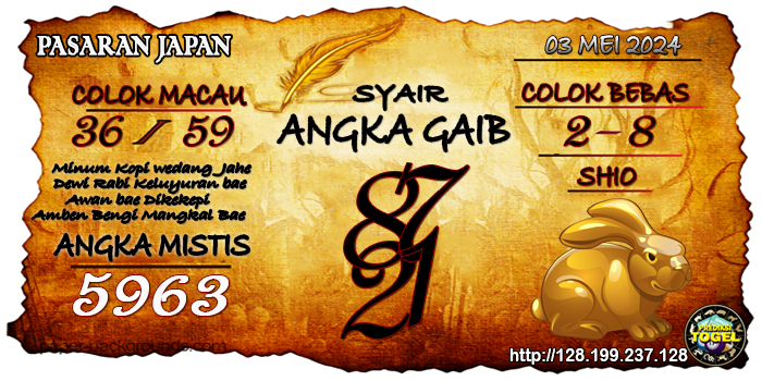 Prediksi Togel Japan Jumat 03 Mei 2024