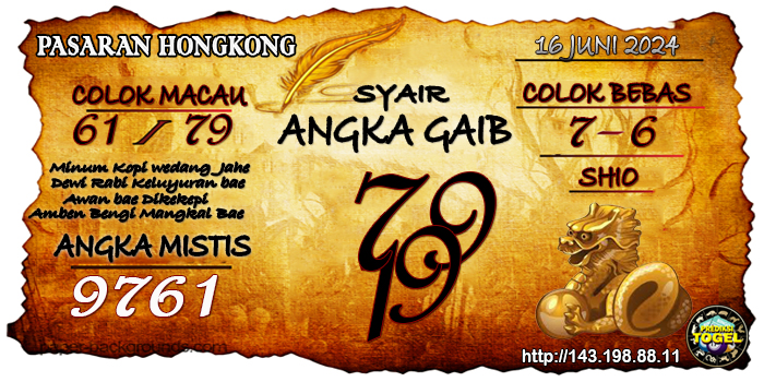 Prediksi Togel Hongkong Minggu 16 Juni 2024