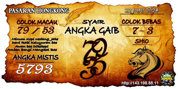 Prediksi Togel Hongkong Sabtu 22 Juni 2024