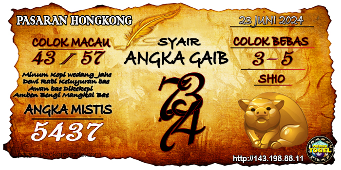 Prediksi Togel Hongkong Minggu 23 Juni 2024