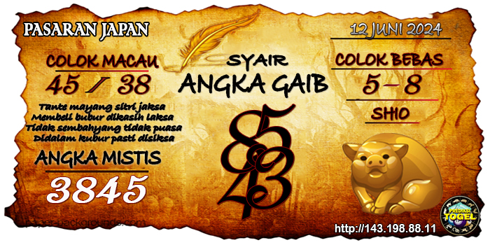 Prediksi Togel Japan Rabu 12 Juni 2024