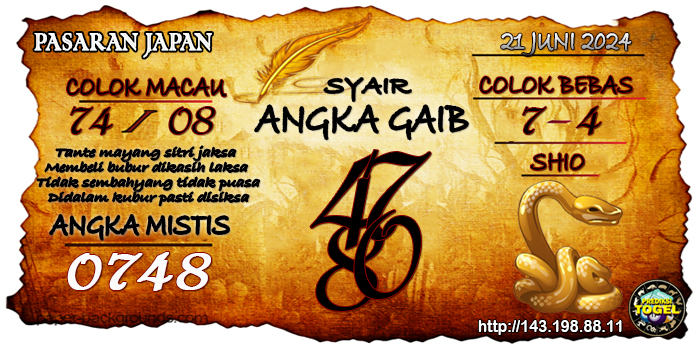 Prediksi Togel Japan Jumat 21 Juni 2024