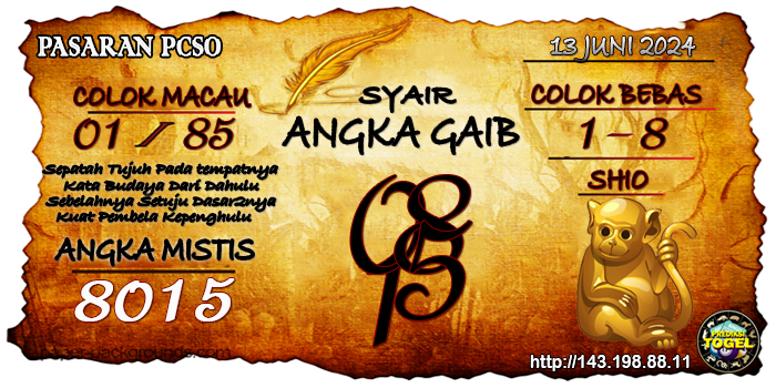 Prediksi Togel Pcso Kamis 13 Juni 2024