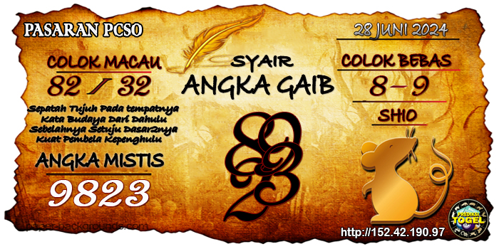 Prediksi Togel Pcso Jumat 28 Juni 2024