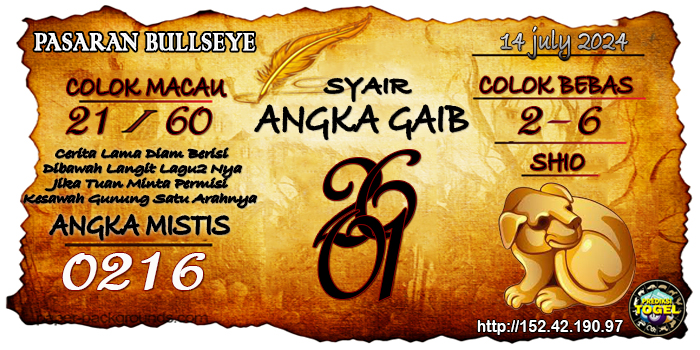 Prediksi Togel Bullseye Minggu 14 Juli 2024