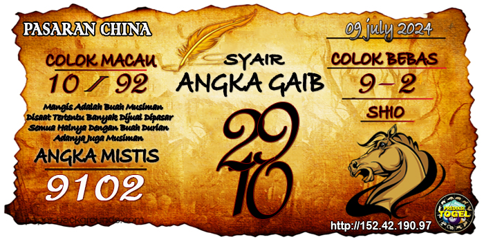 Prediksi Togel China Selasa 9 Juli 2024