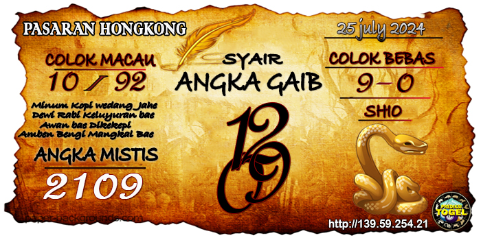 Prediksi Togel Hongkong Kamis 25 Juli 2024