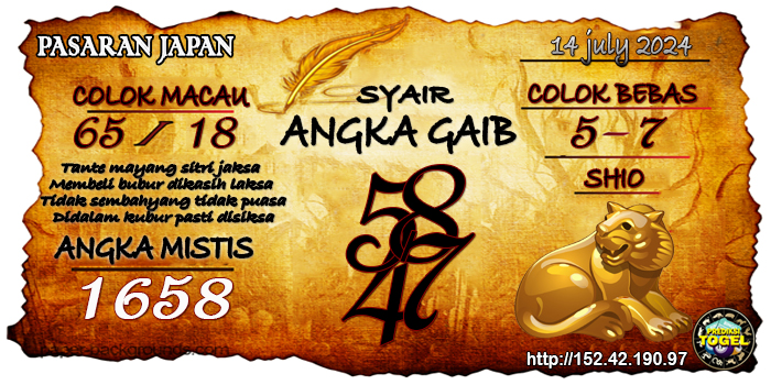 Prediksi Togel Japan Minggu 14 Juli 2024