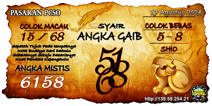 Prediksi Togel Pcso Sabtu 17 Agustus 2024