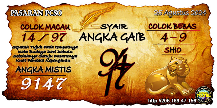 Prediksi Togel Pcso Minggu 25 Agustus 2024