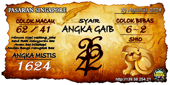 Prediksi Togel Singapore Senin 19 Agustus 2024