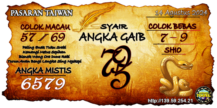 Prediksi Togel Taiwan Rabu 14 Agustus 2024