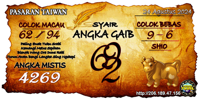 Prediksi Togel Taiwan Sabtu 24 Agustus 2024