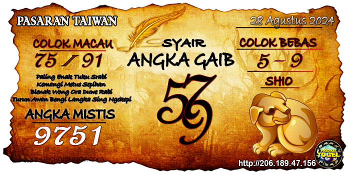 Prediksi Togel Taiwan Rabu 28 Agustus 2024