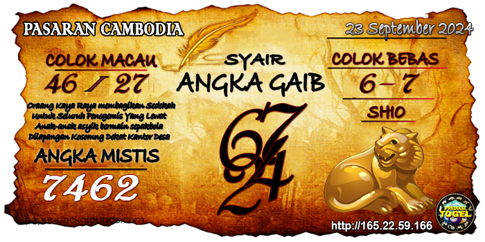 Prediksi Togel Cambodia Senin 23 September 2024