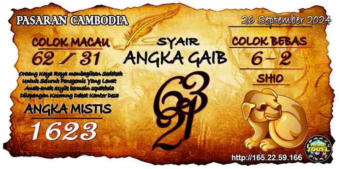 Prediksi Togel Cambodia Kamis 26 September 2024