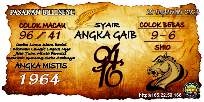 Prediksi Togel Bullseye Sabtu 28 September 2024