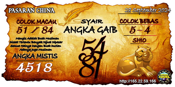 Prediksi Togel China Sabtu 28 September 2024