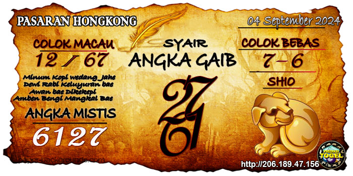 Prediksi Togel Hongkong Rabu 04 September 2024