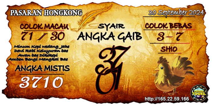 Prediksi Togel Hongkong Senin 30 September 2024