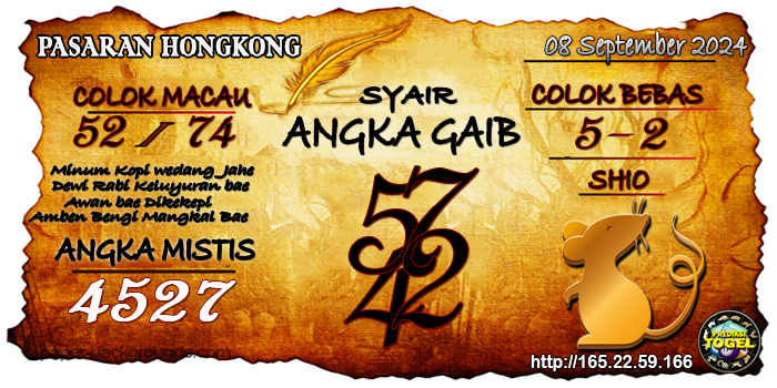 Prediksi Togel Hongkong Minggu 08 September 2024