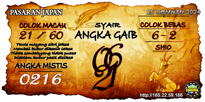 Prediksi Togel Japan Rabu 25 September 2024