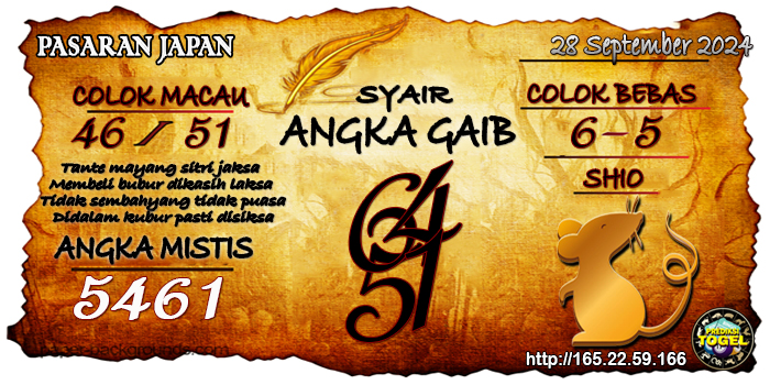 Prediksi Togel Japan Sabtu 28 September 2024