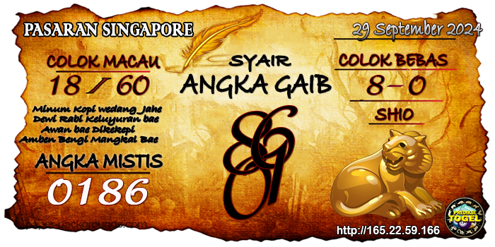 Prediksi Togel Singapore Minggu 29 September 2024