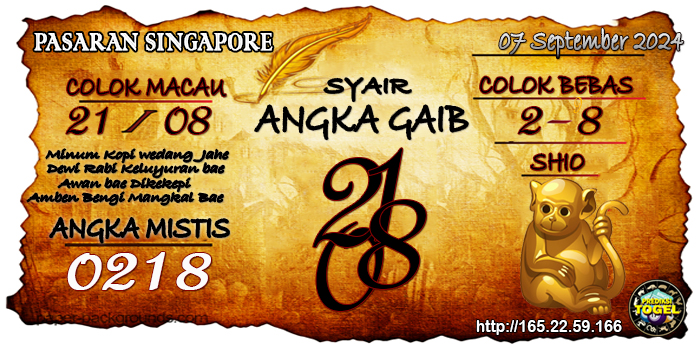 Prediksi Togel Singapore Sabtu 07 September 2024