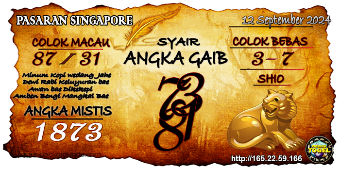 Prediksi Togel Singapore Kamis 12 September 2024