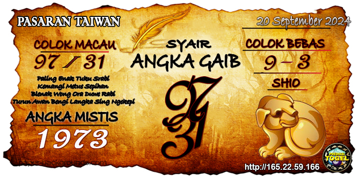 Prediksi Togel Taiwan Jumat 20 September 2024